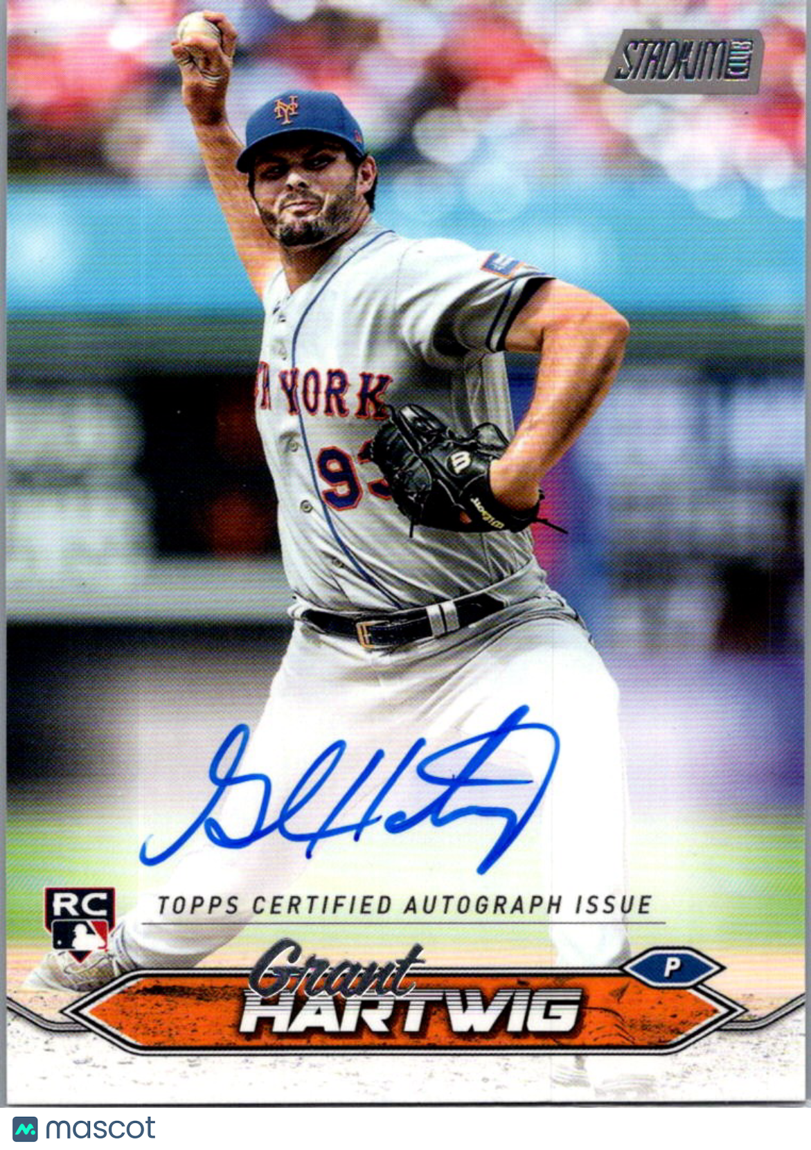 2024 Topps Stadium Club Grant Hartwig #SCBA-GH RC Auto