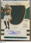 2021 Panini Chronicles Crown Royale Football Jalen Hurts #CSA-JAH /99 RC Auto
