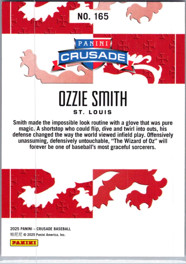 2025 Panini Crusade Baseball Ozzie Smith #165 Grey