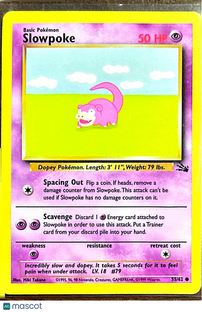 1999 Fossil Slowpoke 1st Edition #55/62
