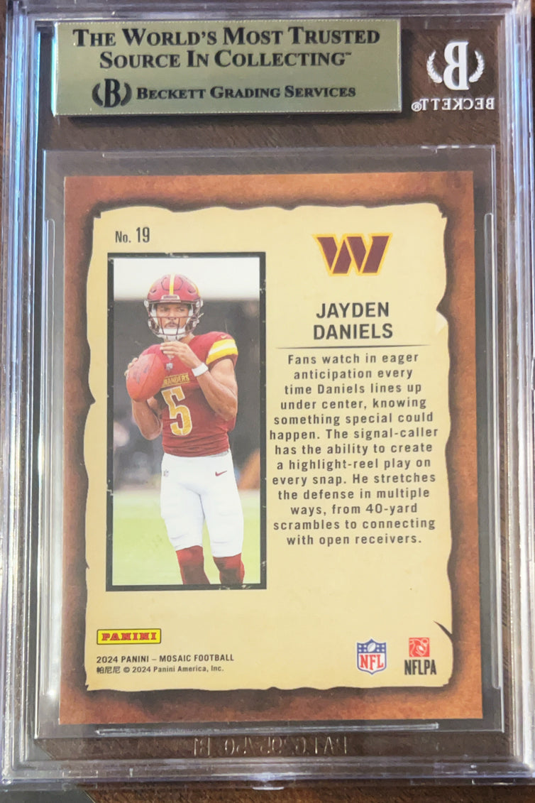 2024 Panini Mosaic Notoriety Jayden Daniels #19 BGS 9.5
