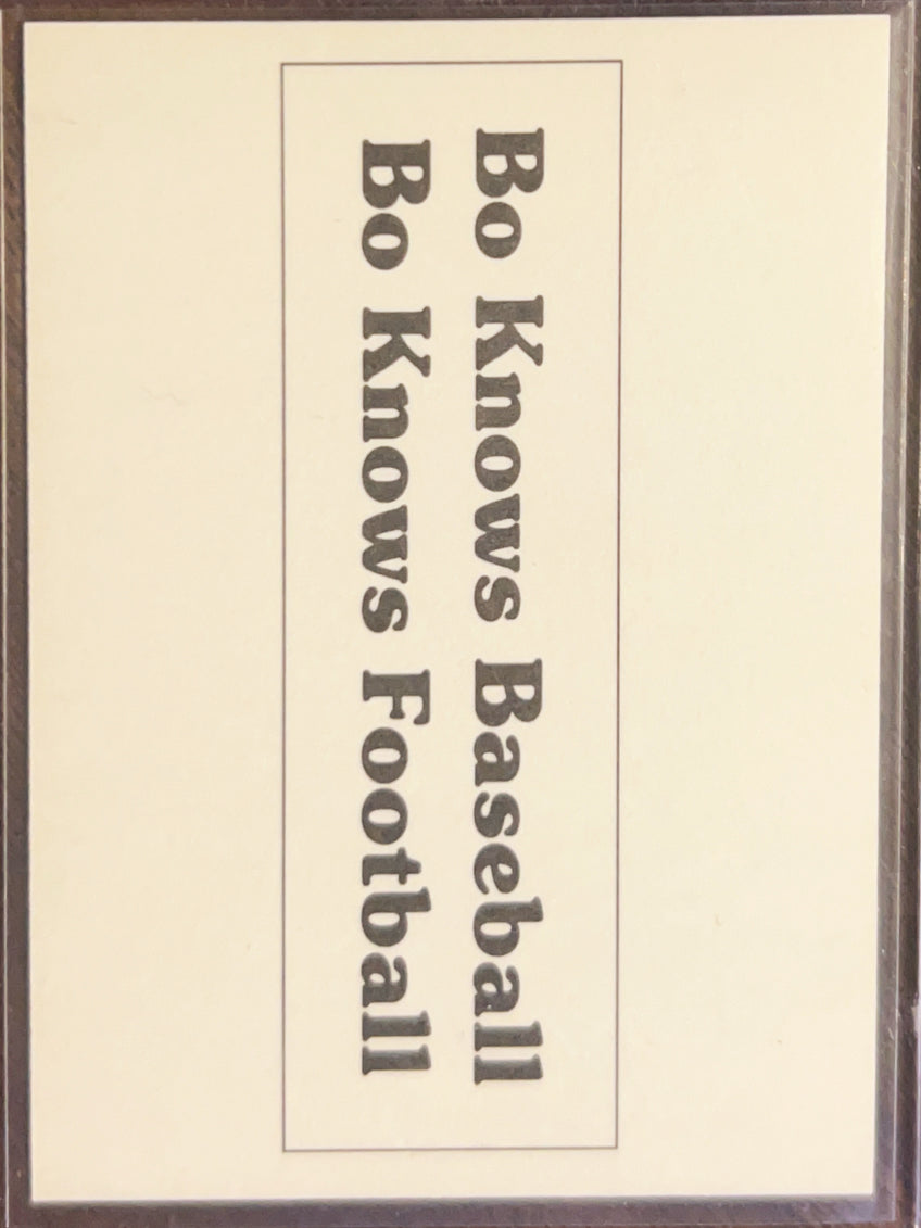 1990 Promo Card RARE Bo Jackson