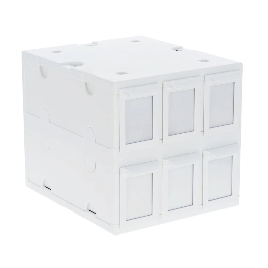 6 Drawer Card Catalog - White