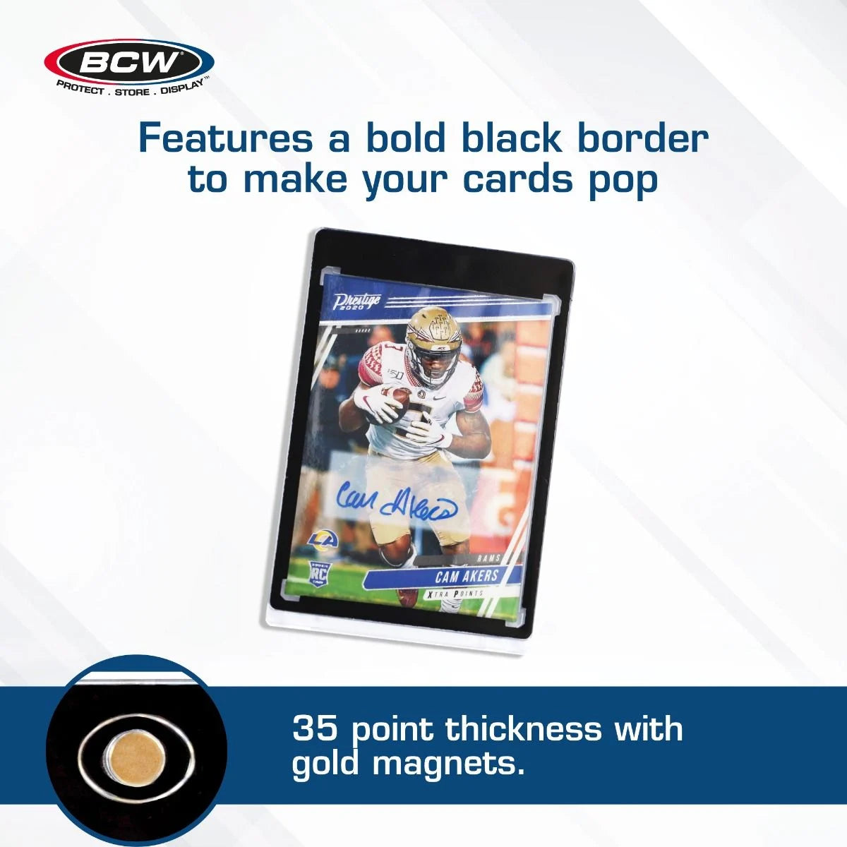Magnetic Card Holder - 35 PT. Black Border