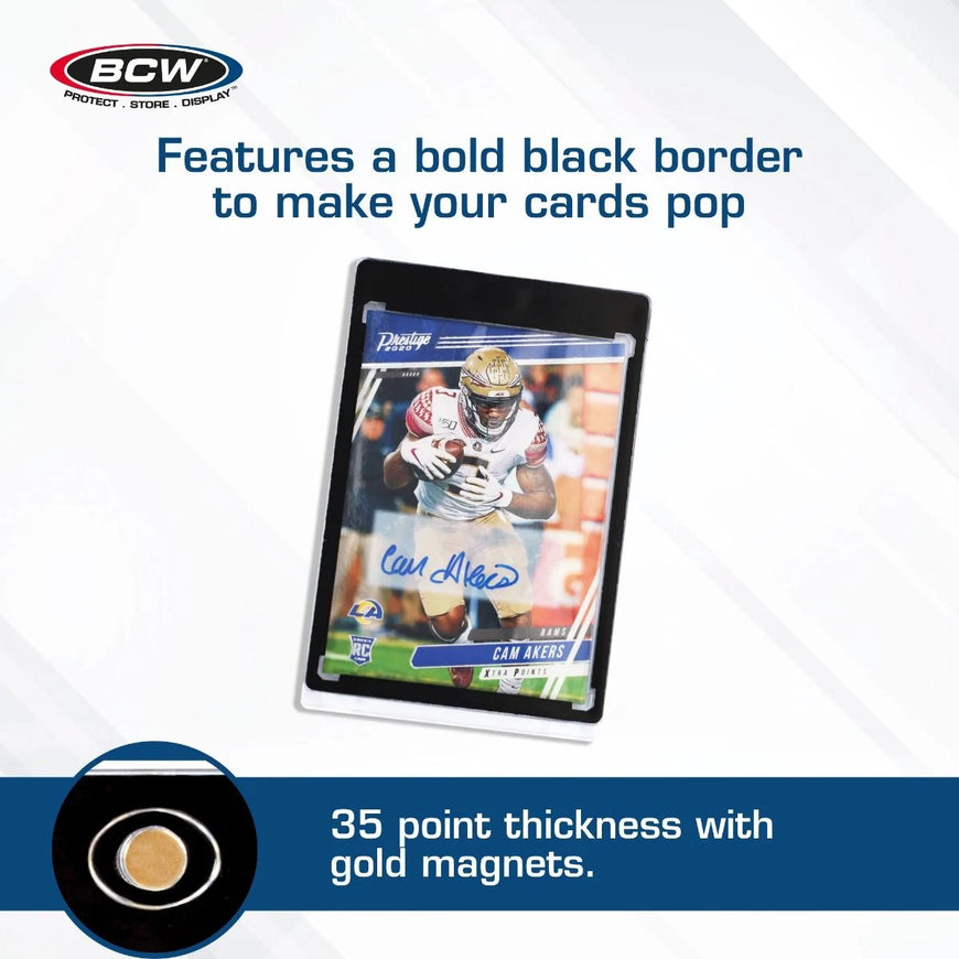 Magnetic Card Holder - 35 PT. Black Border