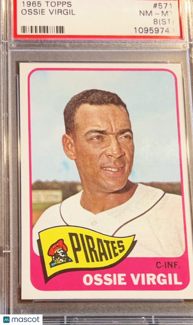 1965 Topps Ossie Virgil #571 ST PSA 8