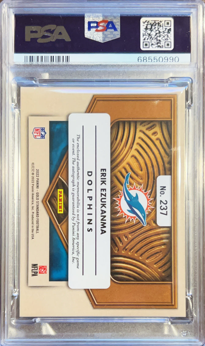 2022 Panini Gold Standard Erik Ezukanma #237 Rookie Jersey Autograph /149 PSA 9
