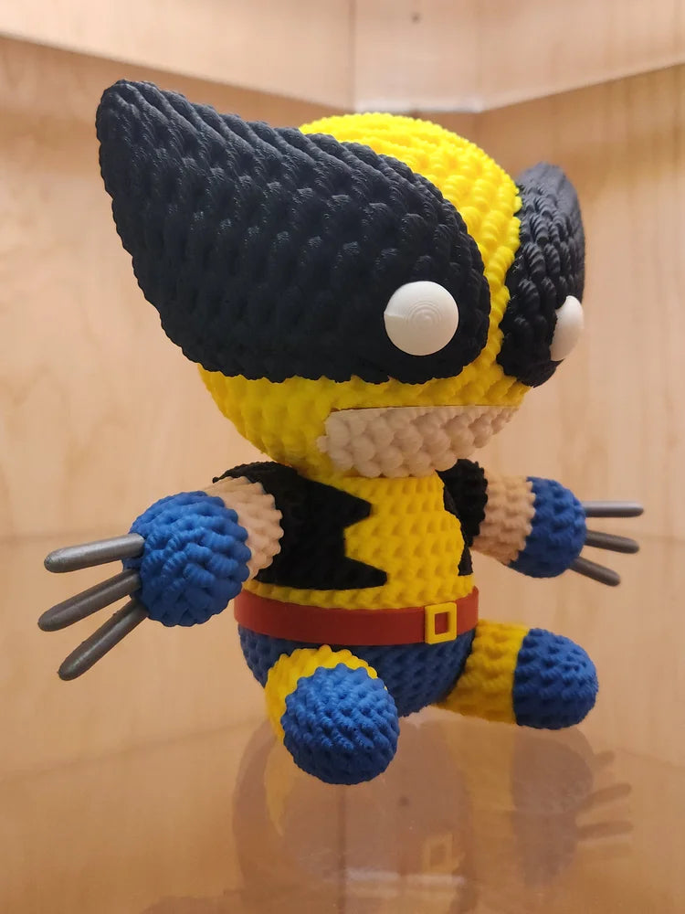 3D Printed Knitted Wolverine Inspired Figure 5.5" image 2