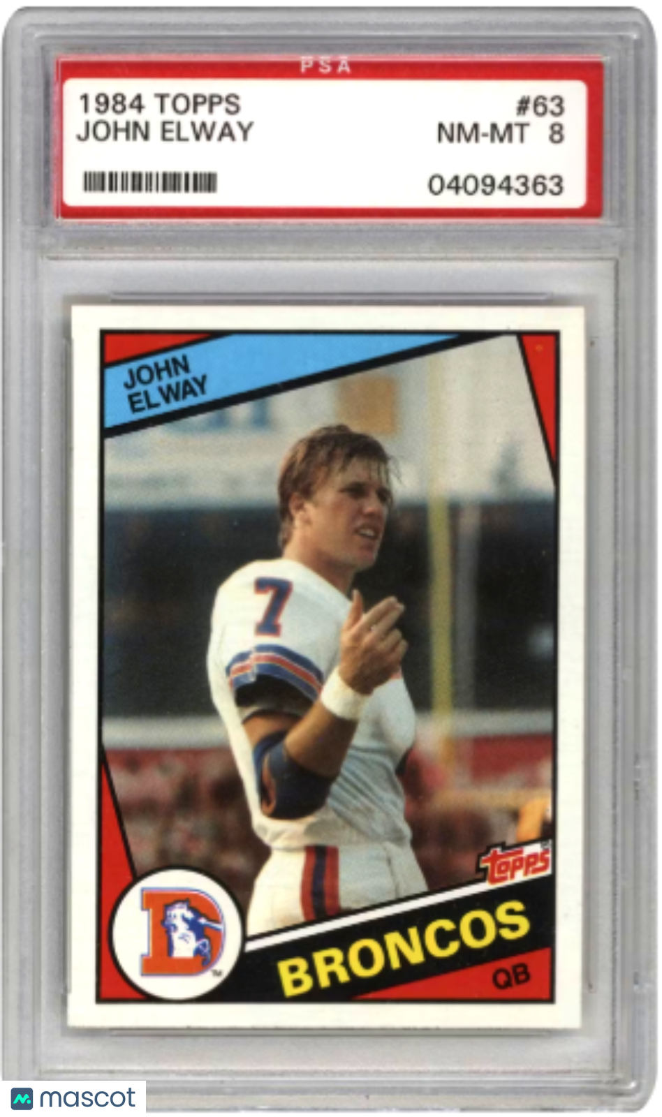 1984 Topps John Elway #63 PSA 8