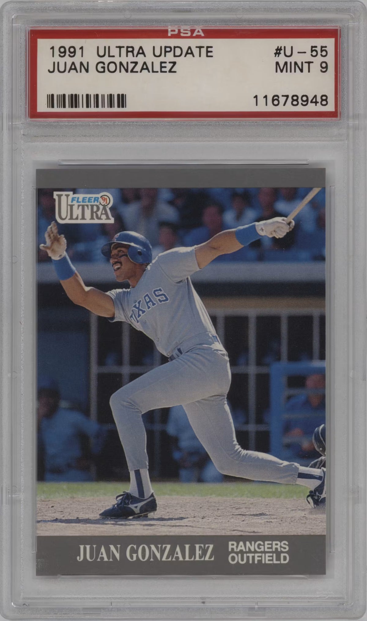 1991 Ultra Update Juan Gonzalez #U-55 PSA 9