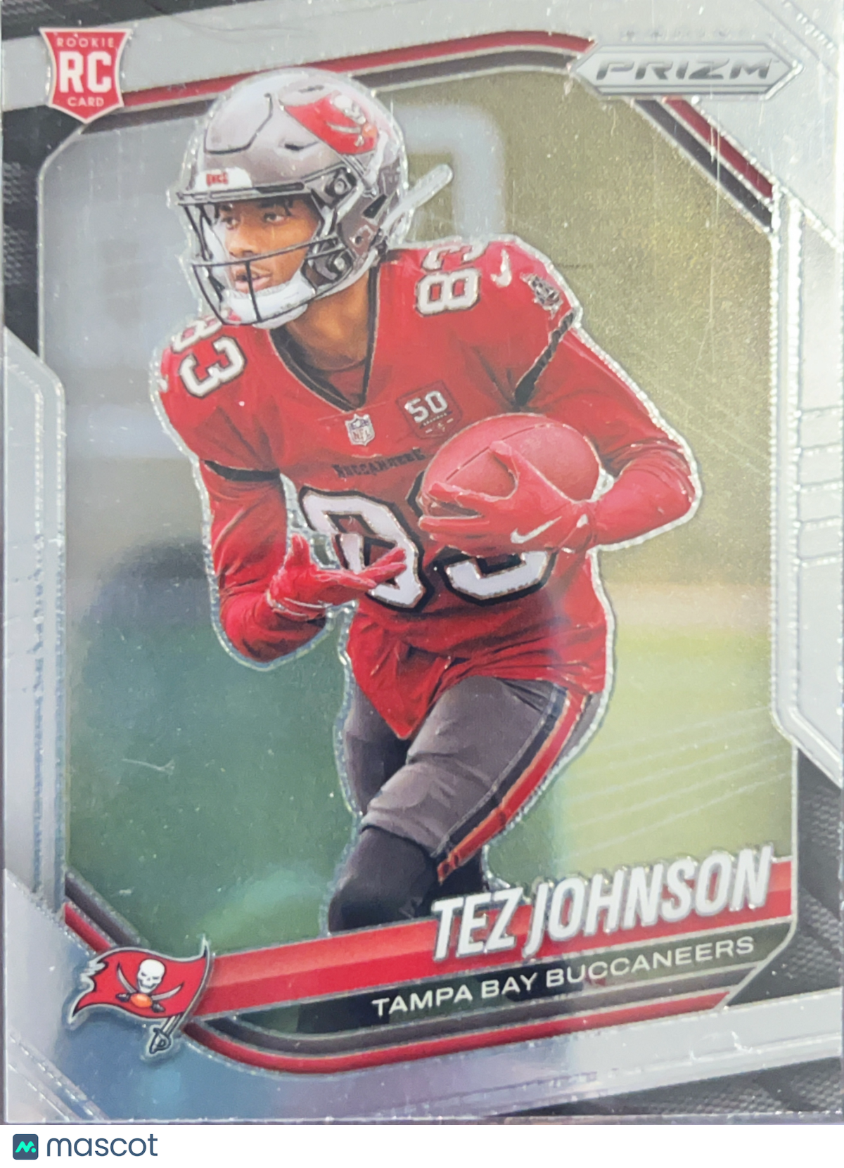 2025 Panini Prizm Football Tez Johnson #381 Silver RC