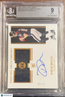 2021 Panini Encased Rookie Dual Swatch Signatures Davis Mills #RCADM BGS 9