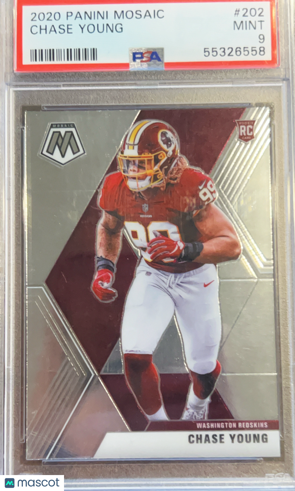 2020 Panini Mosaic Chase Young #202 PSA 9