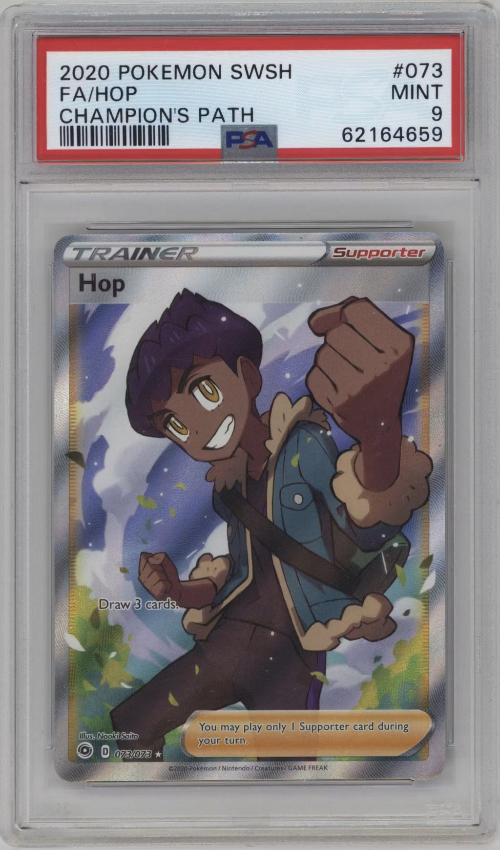 2020 Pokemon Sword & Shield Champion's Path Hop Champion's Path Fa PSA 9 #073