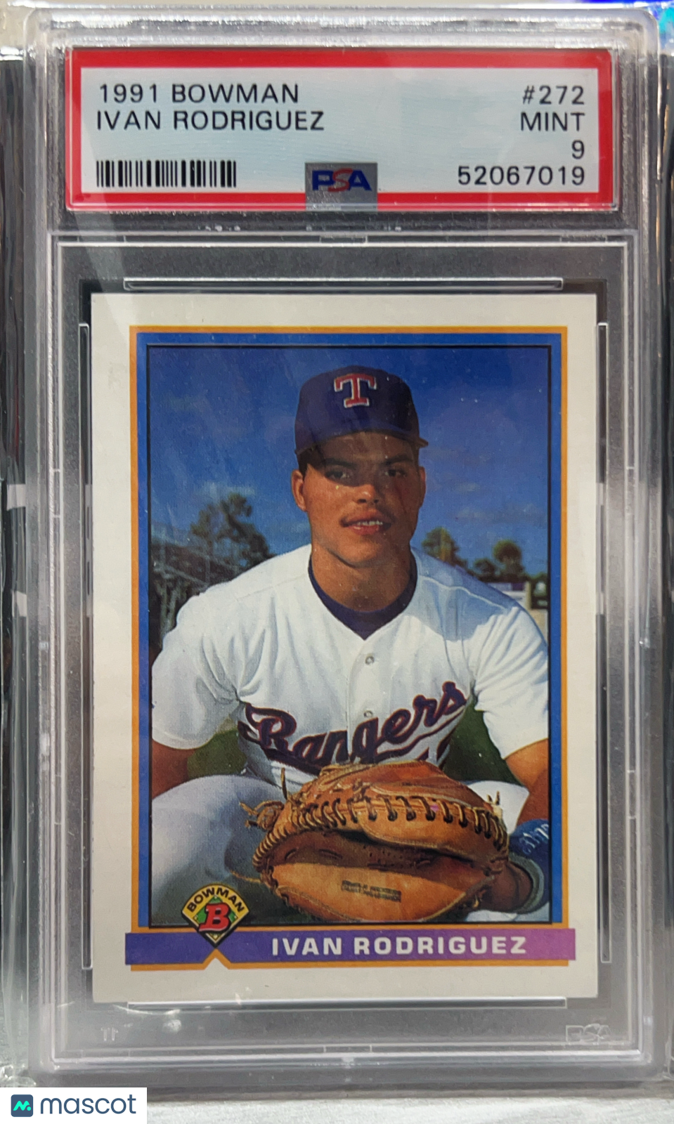 1991 Bowman Ivan Rodriguez #272 PSA 9
