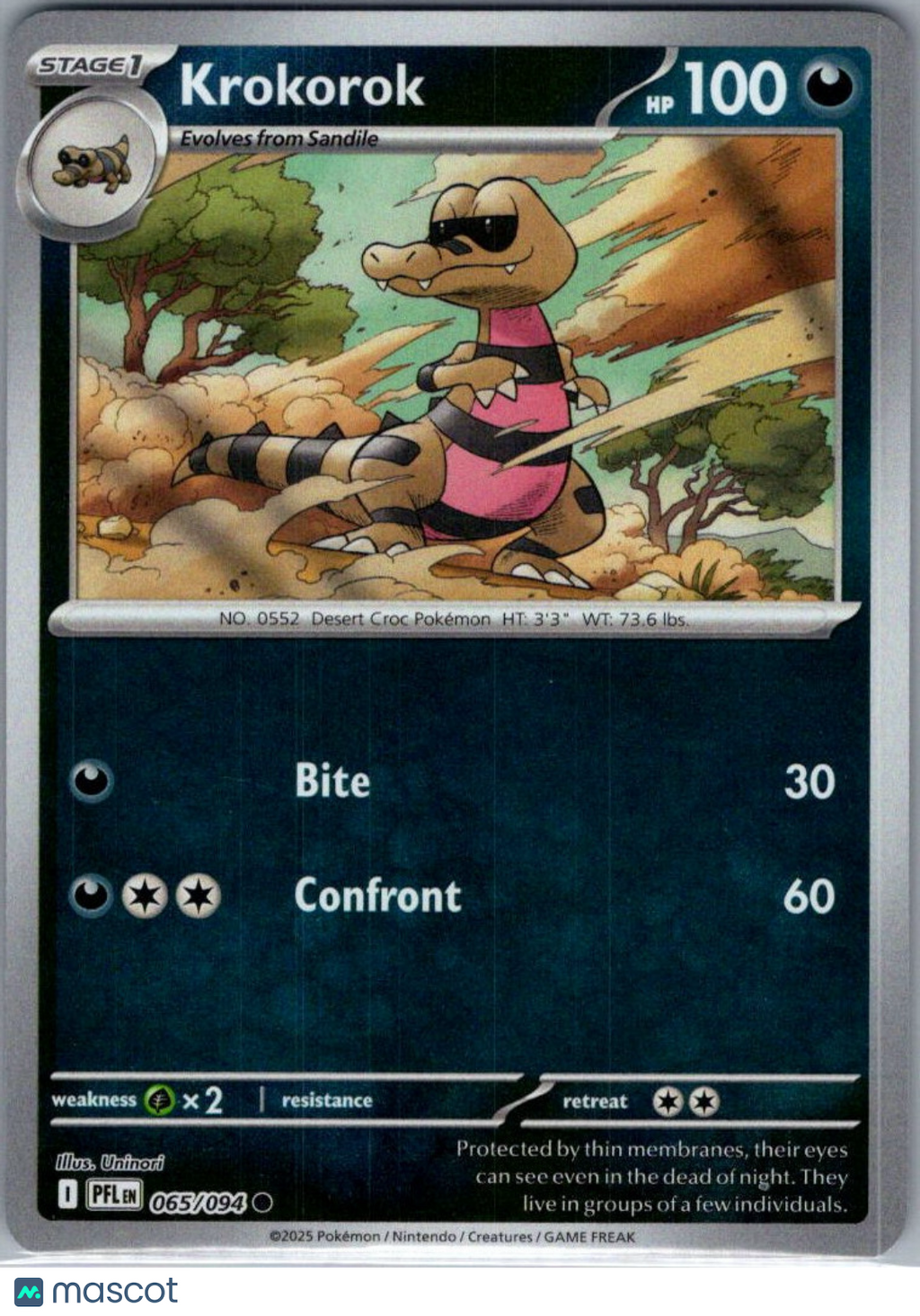 2025 Mega Evolution – Phantasmal Flames Krokorok #65/94