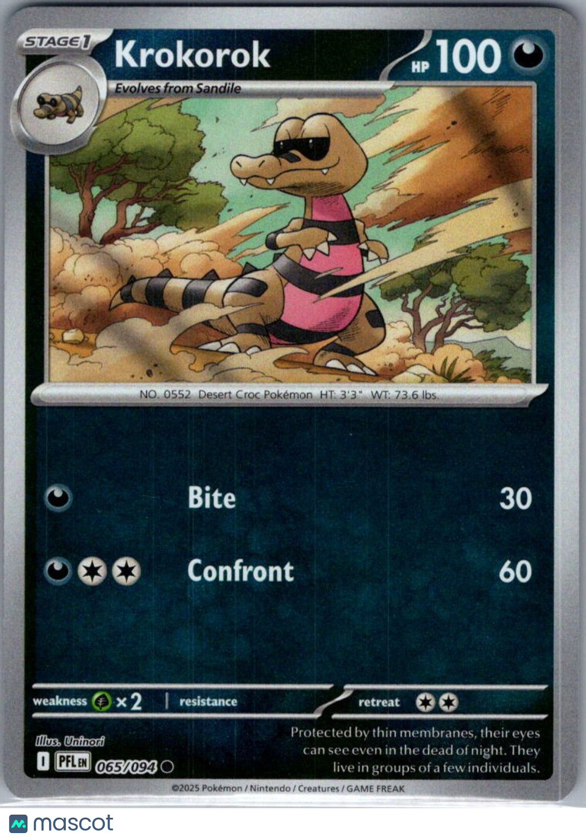 2025 Mega Evolution – Phantasmal Flames Krokorok #65/94