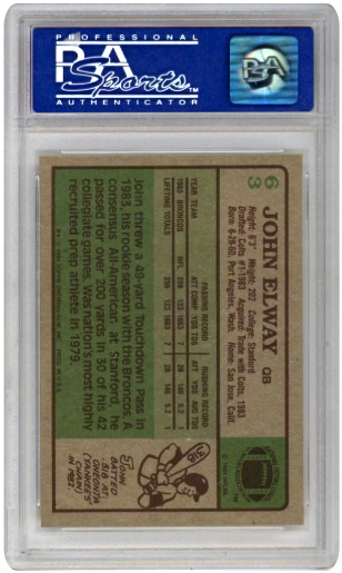 1984 Topps John Elway #63 PSA 8