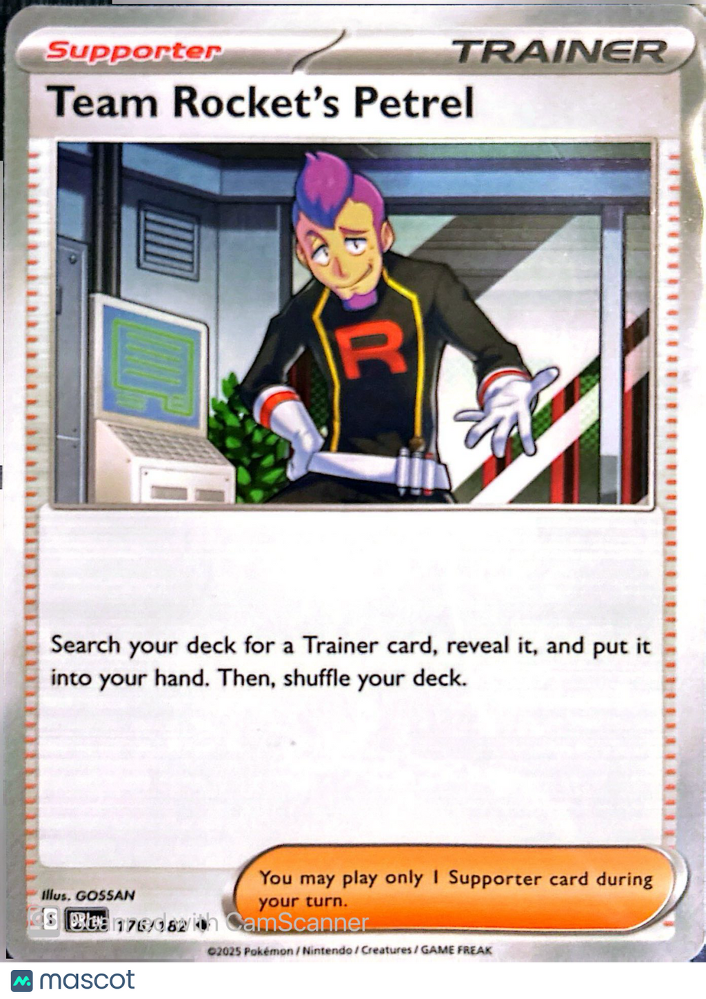 2025 Destined Rivals Team Rocket's Petrel Uncommon #176/182