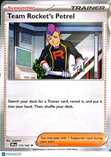 2025 Destined Rivals Team Rocket's Petrel Uncommon #176/182
