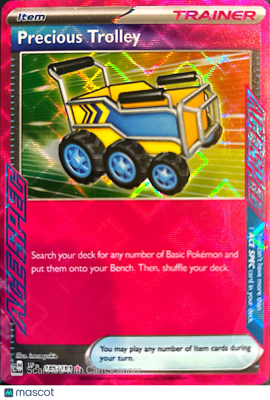 2024 Surging Sparks Precious Trolley Holo Rare ACE #185/191