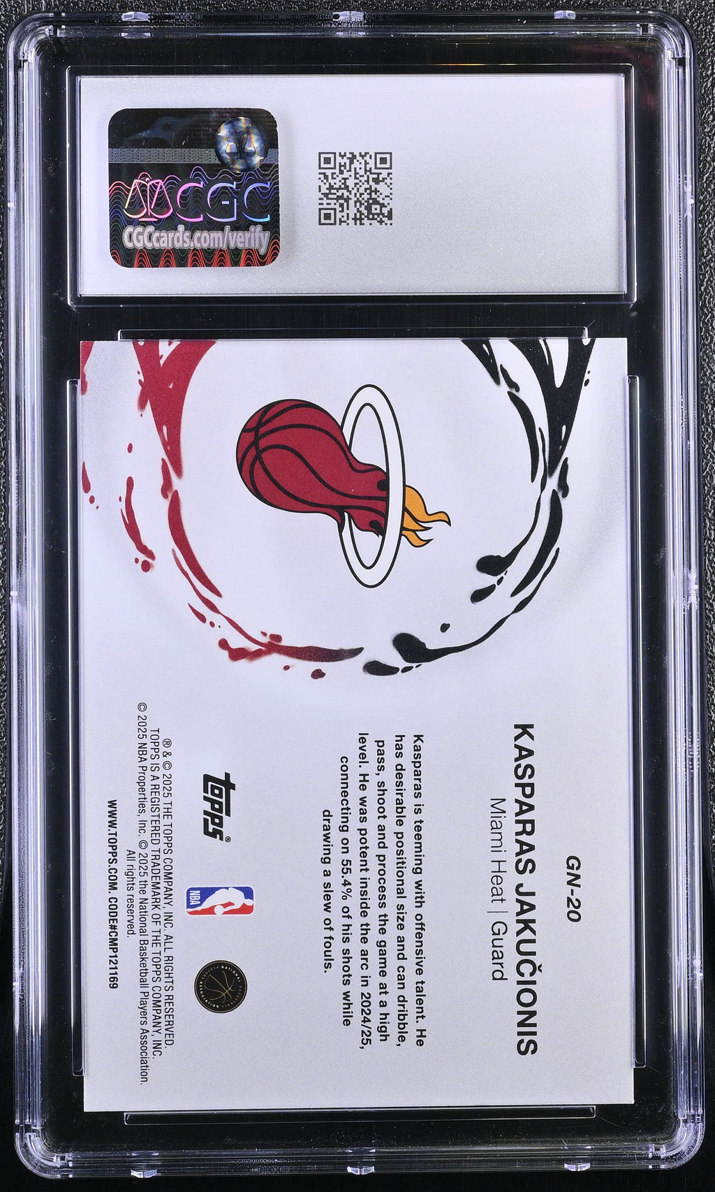 2025-26 Topps Kasparas Jakucionis #GN-20 Holo Foil Generation Now CGC 9