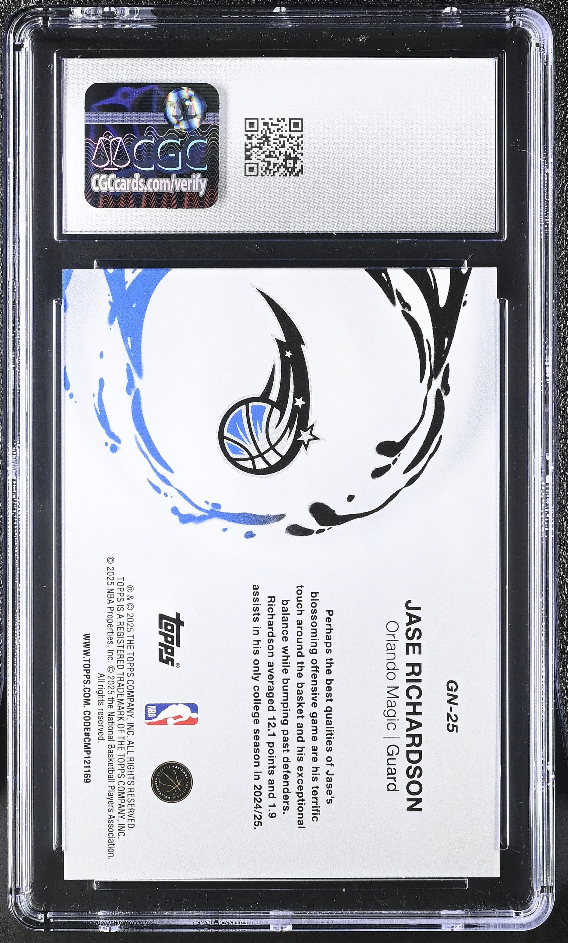 2025-26 Topps Jase Richardson #GN-25 Holo Foil Generation Now CGC 10