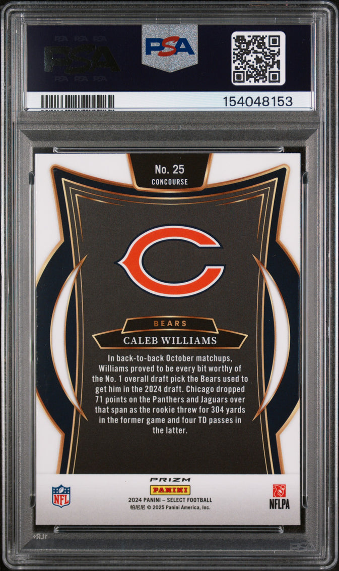 2024 Panini Select Caleb Williams #25 Silver Prizm PSA 9