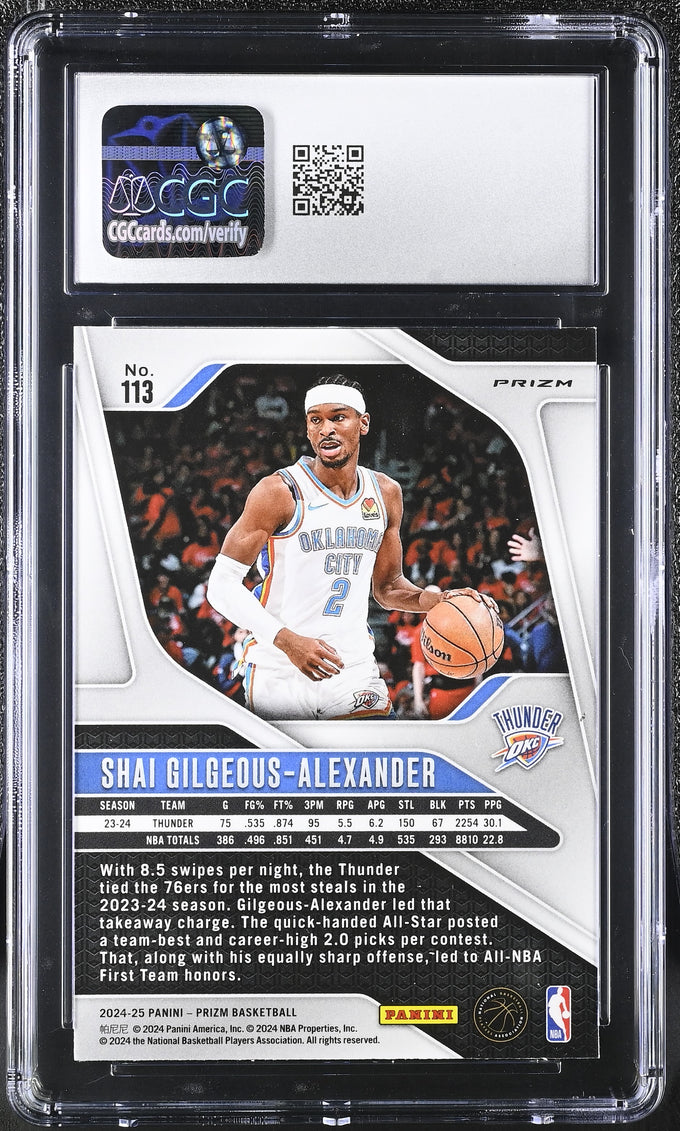 2024-25 Panini Prizm Shai Gilgeous-Alexander #113 Pulsar CGC 9
