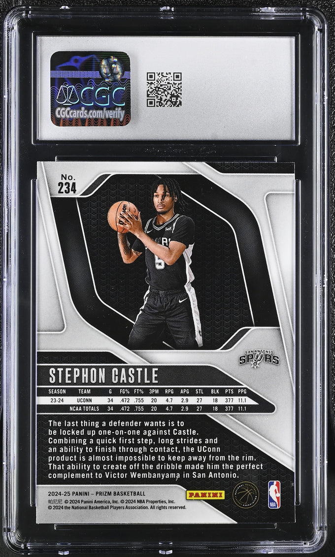 2024-25 Panini Prizm Stephon Castle #234 CGC 8