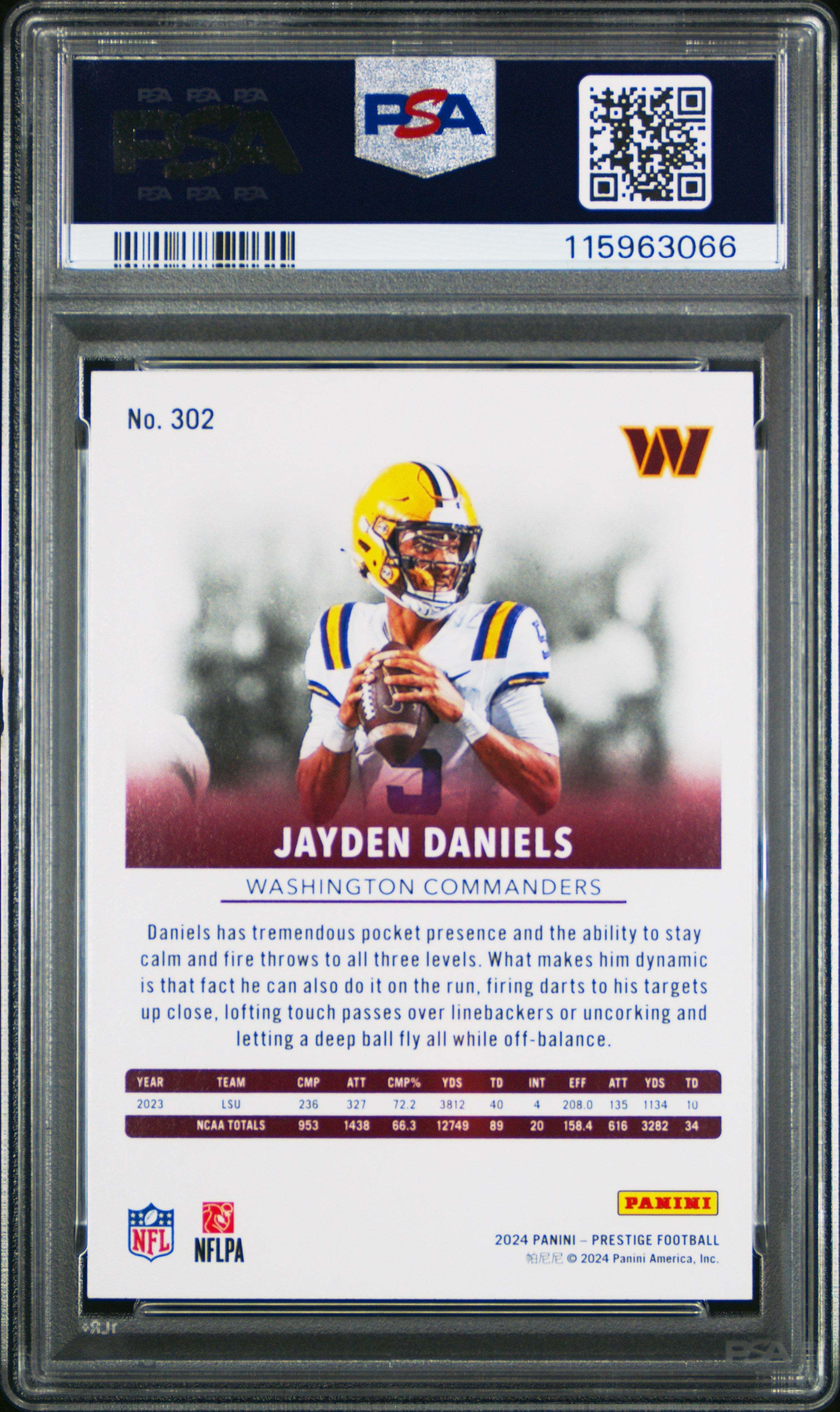 2024 Panini Prestige Jayden Daniels #302 PSA 10