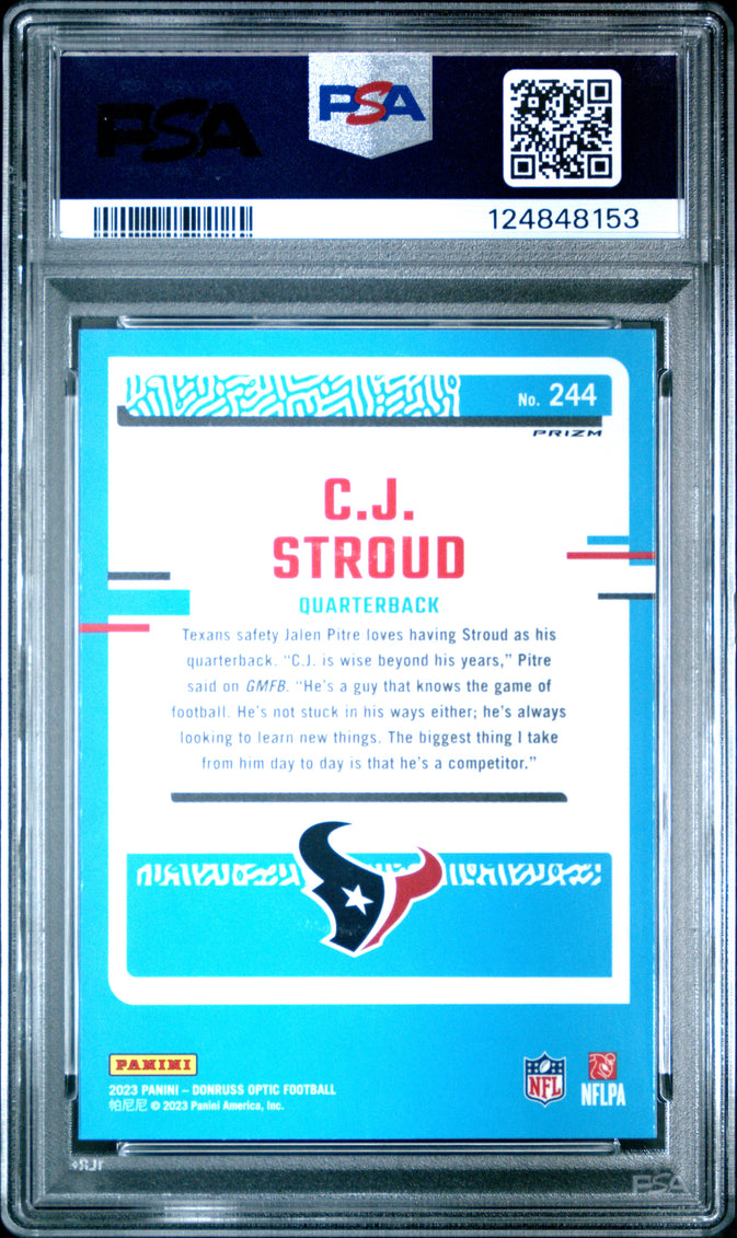 2023 Panini Donruss Optic CJ Stroud #244 Holo PSA 9