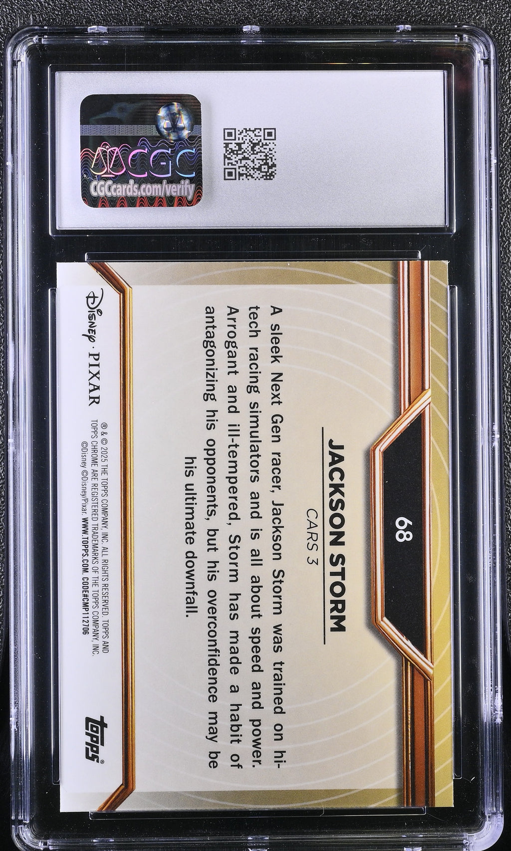 2026 Topps Pixar Gold Jackson Storm #68 CGC 9