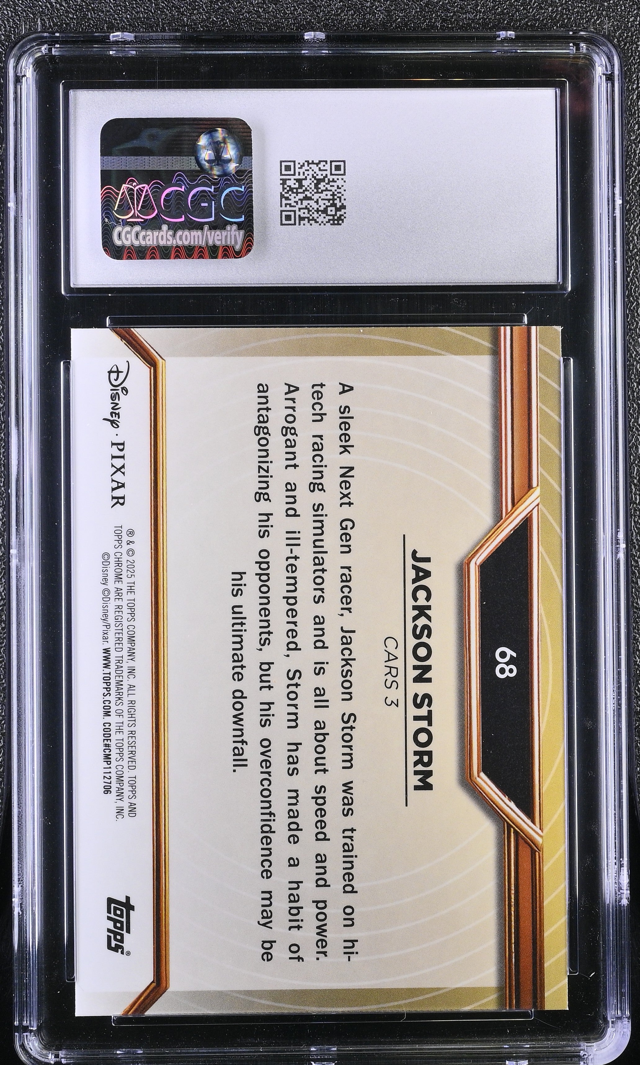 2026 Topps Pixar Gold Jackson Storm #68 CGC 9