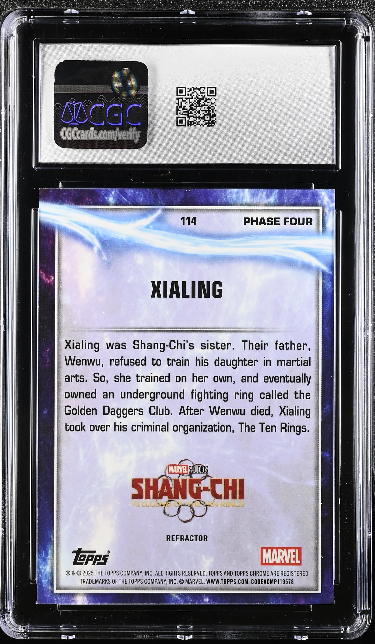 2025 Topps Marvel Studios Chrome Xialing #114 CGC 9
