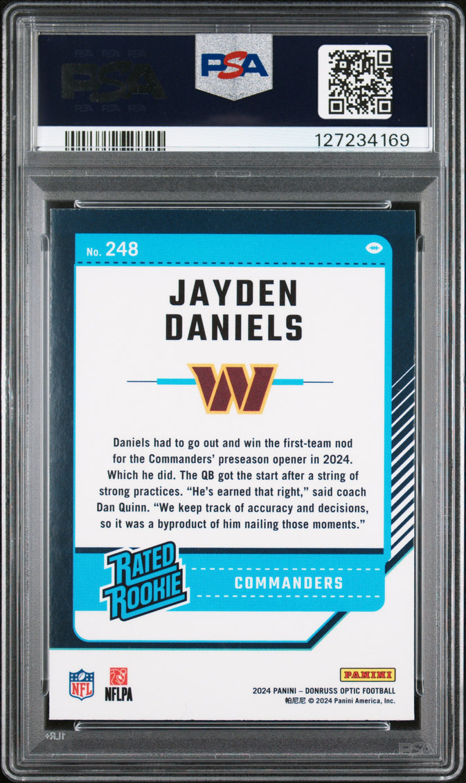2024 Panini Donruss Optic Jayden Daniels #248 PSA 9