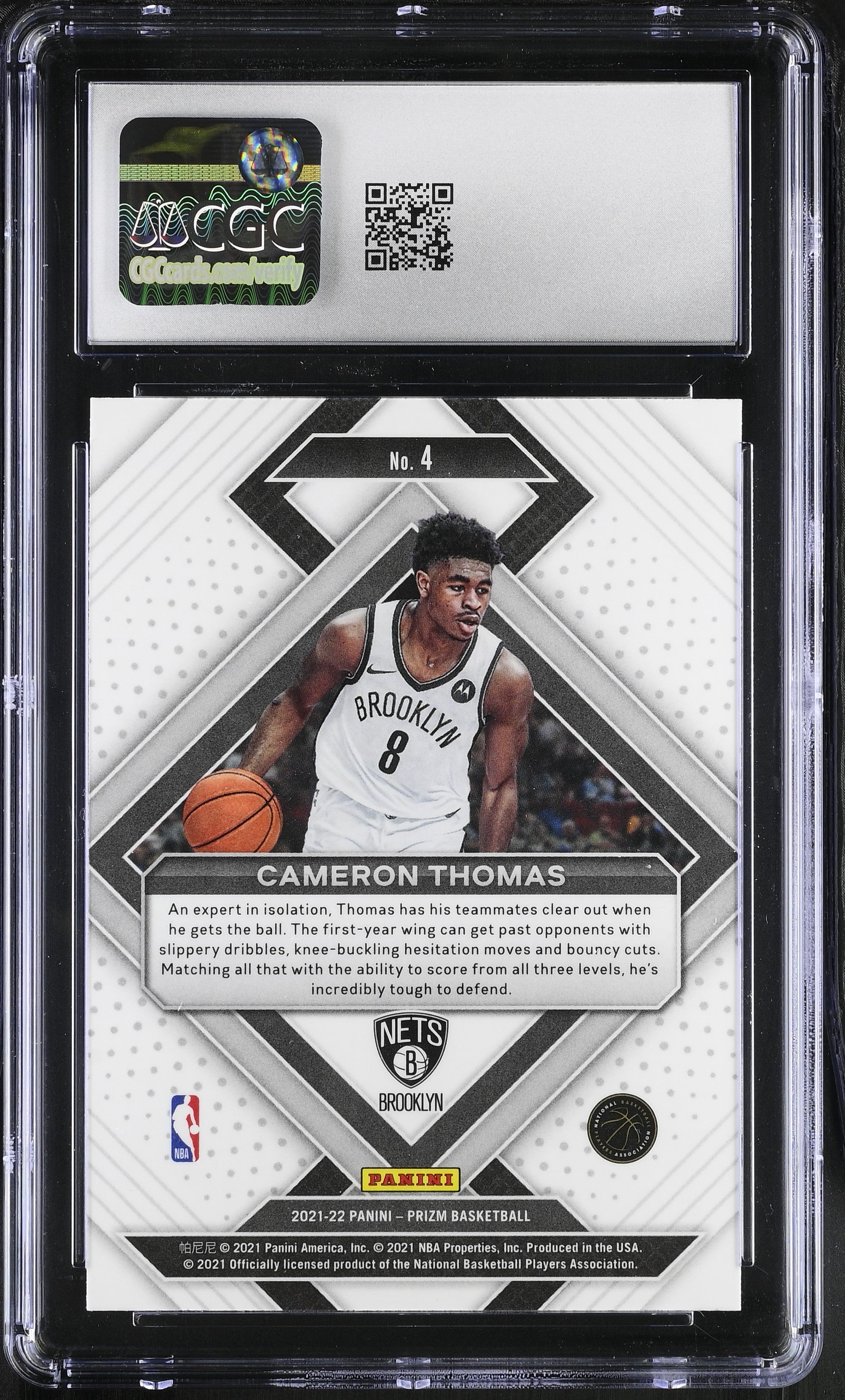 2021-22 Panini Prizm Cameron Thomas #4 Emergent CGC 9
