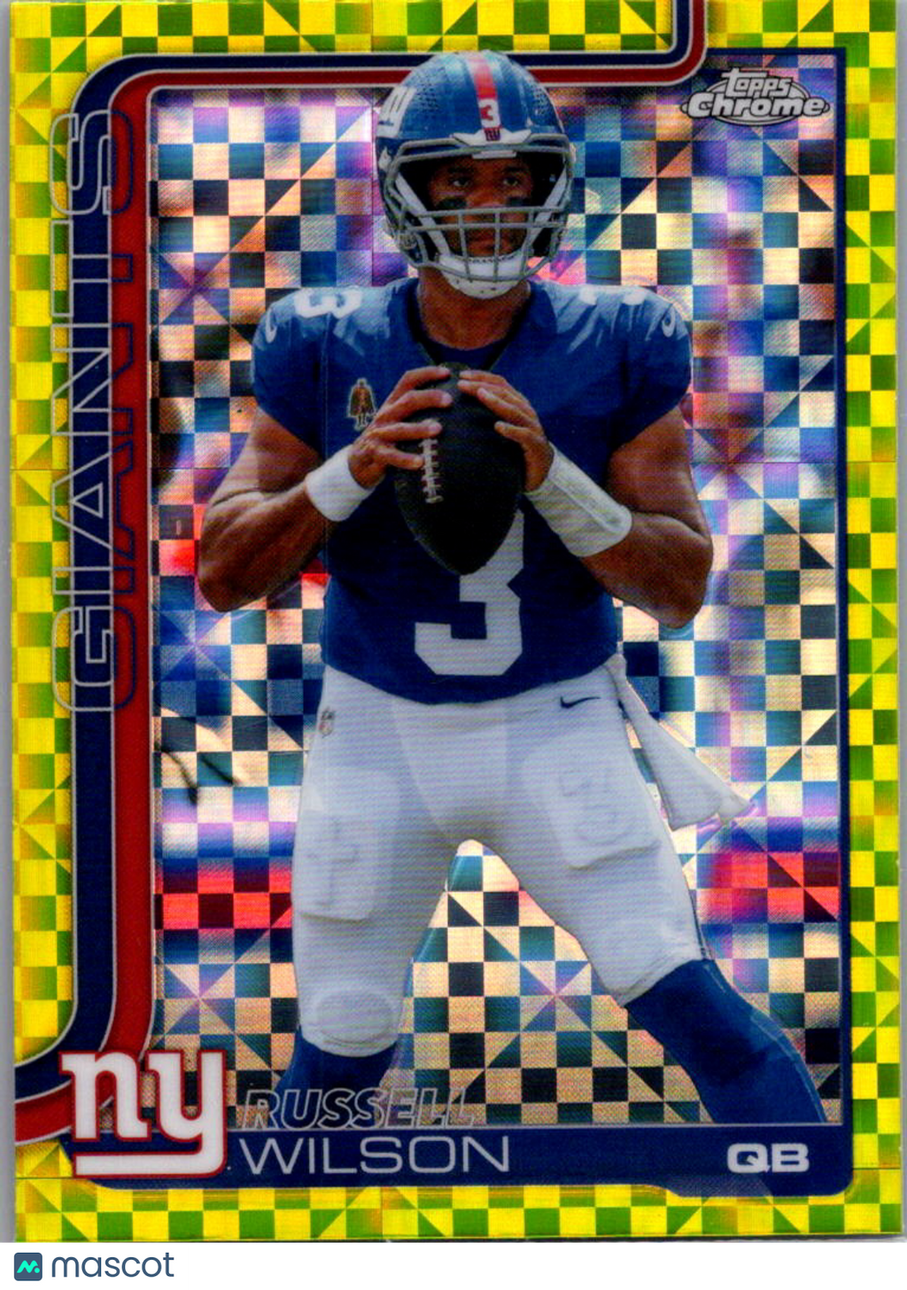 2025 Topps Chrome Russell Wilson #229 Yellow X-Fractor