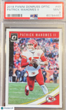2018 Panini Donruss Optic Patrick Mahomes II #49 PSA 9