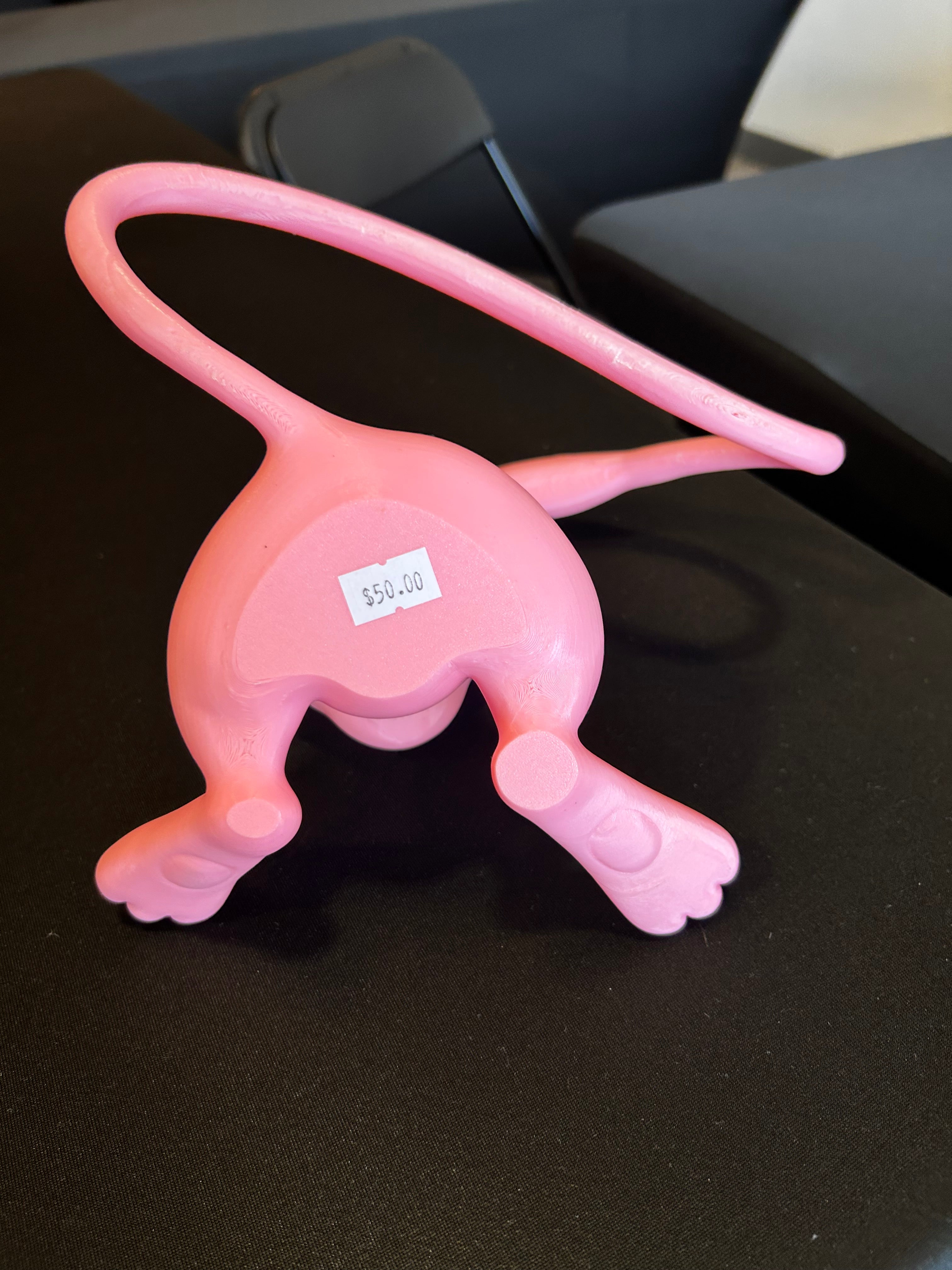 Mew Sitting 3D-Printed Figure