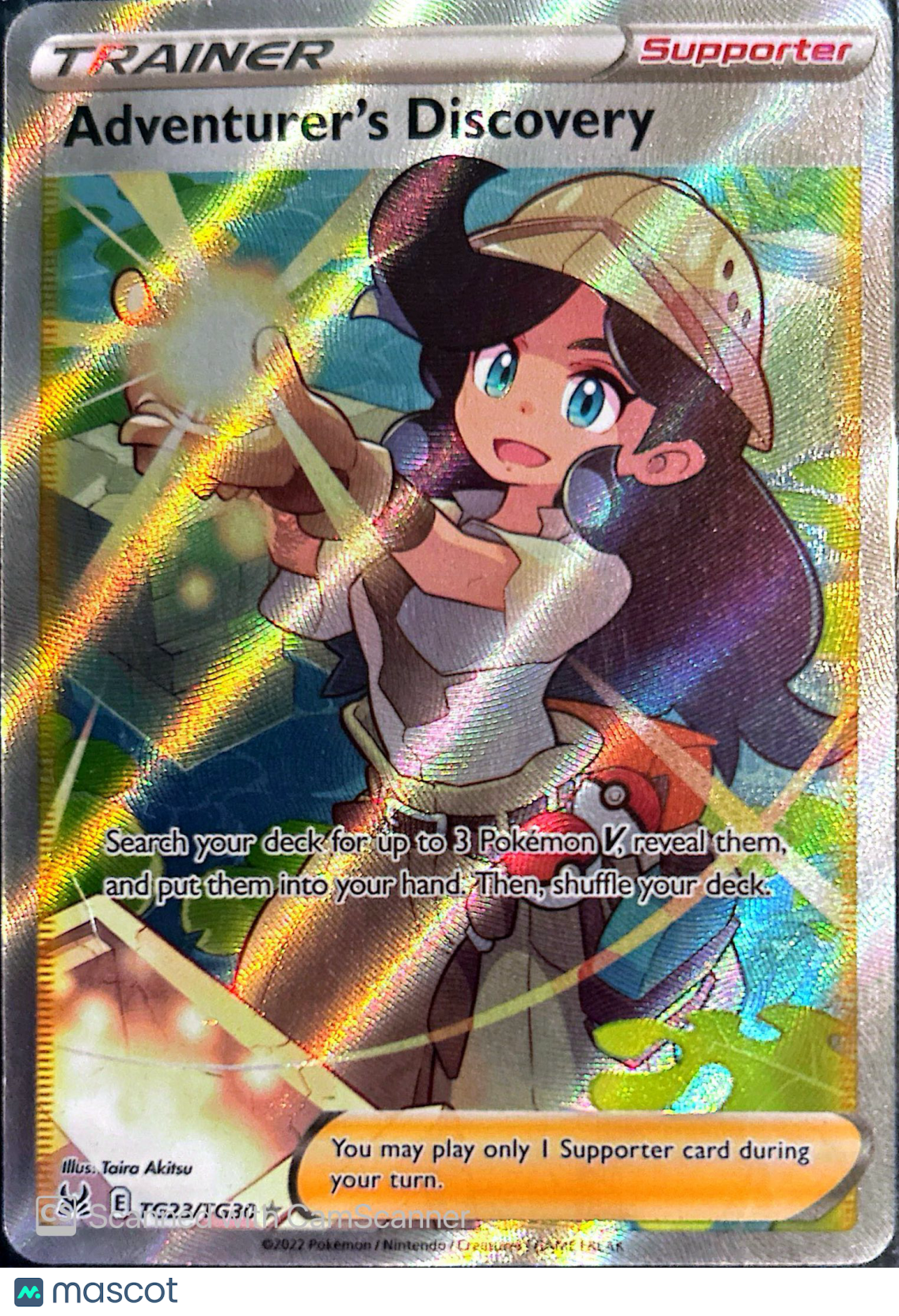 2022 Lost Origin Adventurer's Discovery Holo Rare FA CSR #TG23/TG30