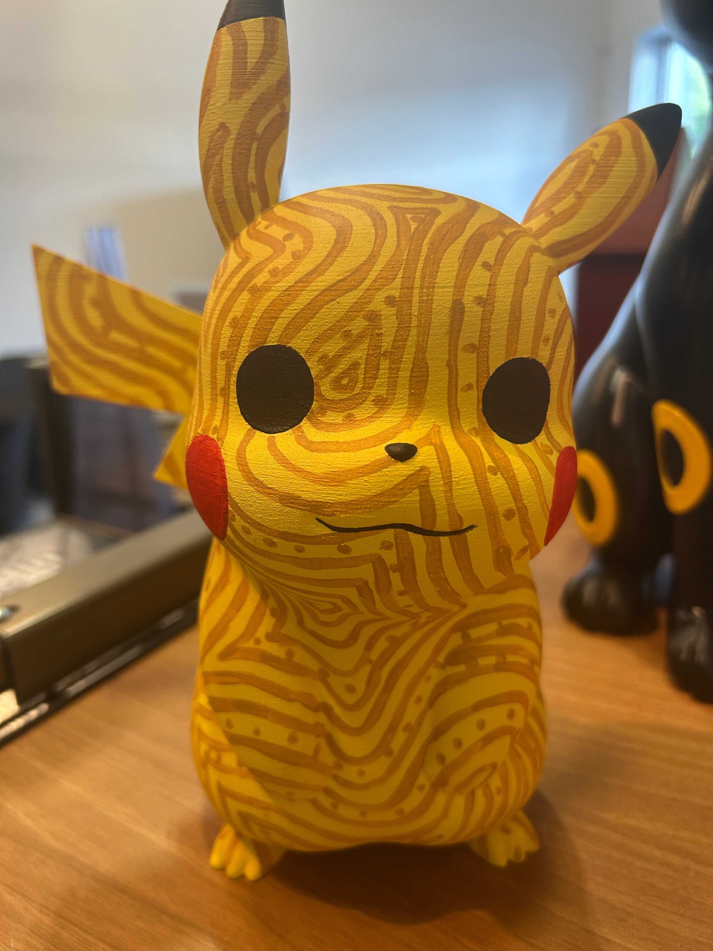 Woodgrain Pikachu Collectible Figure