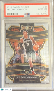 2019 Panini Select Keldon Johnson #45 PSA 10