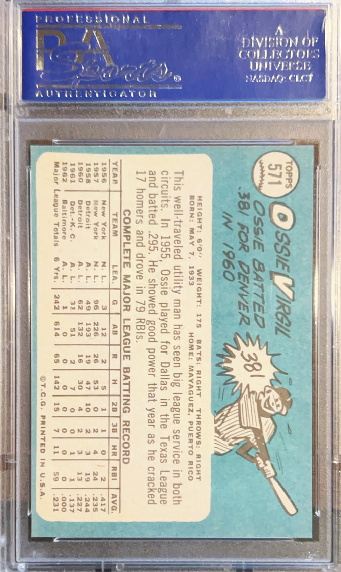 1965 Topps Ossie Virgil #571 ST PSA 8