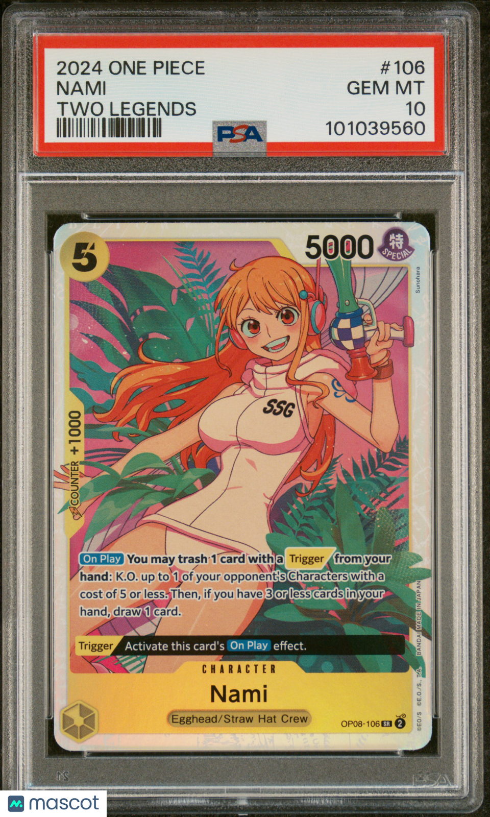 2024 One Piece Op08-Two Legends Nami PSA 10 #106