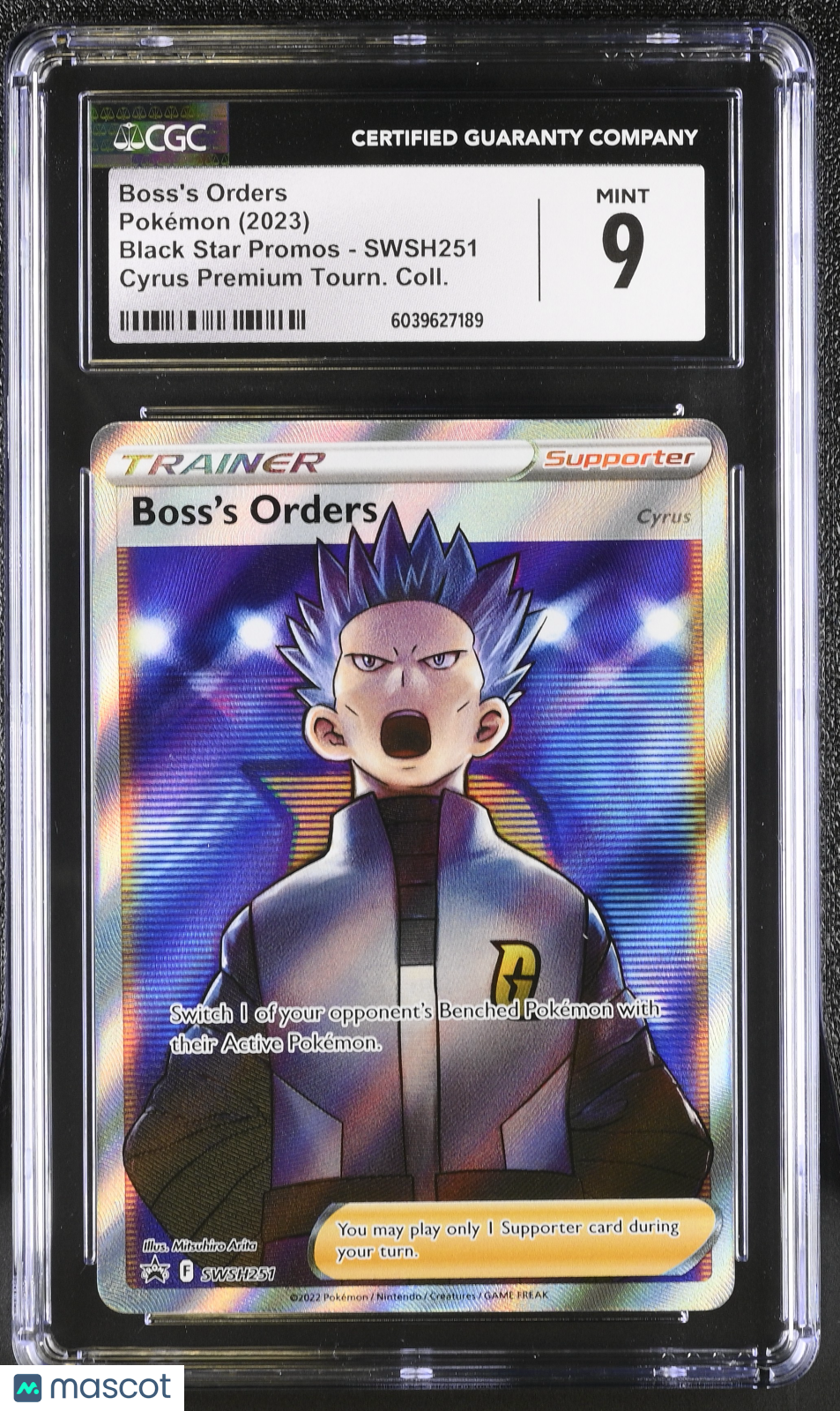 2023 Pokemon Black Star Promos Boss's Orders Cyrus Coll. CGC 9 #SWSH251