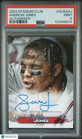 2024 Topps Stadium Club Base Autographs Andruw Jones #SCBAAJ PSA 9Auto