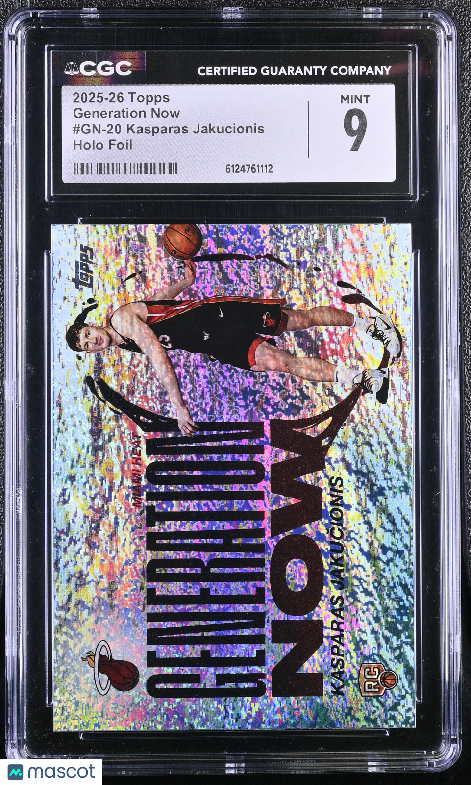 2025-26 Topps Kasparas Jakucionis #GN-20 Holo Foil Generation Now CGC 9