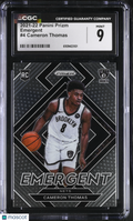 2021-22 Panini Prizm Cameron Thomas #4 Emergent CGC 9