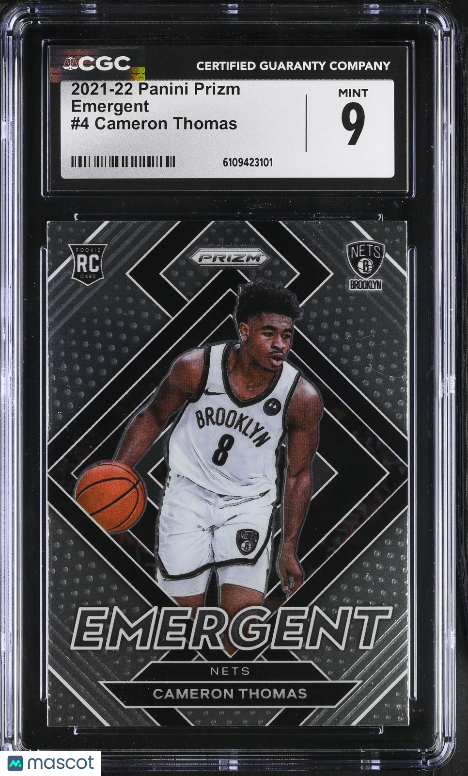 2021-22 Panini Prizm Cameron Thomas #4 Emergent CGC 9